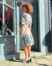 Load image into Gallery viewer, Printed A-Line Cotton S/S Shirt Dress with Pockets