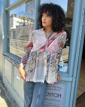 Load image into Gallery viewer, Long Tiered Shibori Dyed Blouse