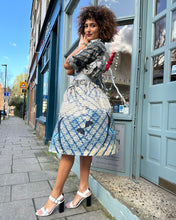 Load image into Gallery viewer, Printed A-Line Cotton S/S Shirt Dress with Pockets