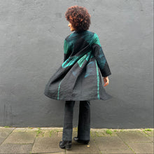 Load image into Gallery viewer, Open Shibori Wool Coat with Front Pockets