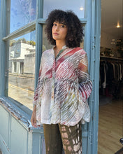 Load image into Gallery viewer, Long Tiered Shibori Dyed Blouse