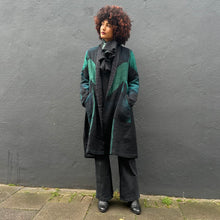 Load image into Gallery viewer, Open Shibori Wool Coat with Front Pockets