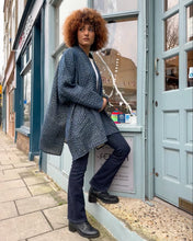 Load image into Gallery viewer, Oversized Lightly Quilted Kantha Jacket with Pockets