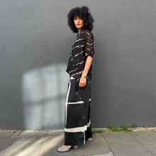 Load image into Gallery viewer, Shibori Wide Leg Pleat Front Trousers