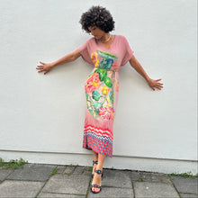 Load image into Gallery viewer, Floral V-Neck Kaftan Dress
