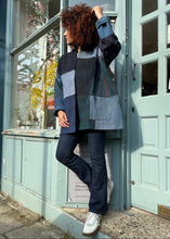 Load image into Gallery viewer, Quilted Unisex Indigo Patchwork Kantha Jacket