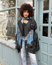 Load image into Gallery viewer, Oversized Open Shibori Dyed Silk Jacket with Pockets