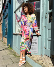 Load image into Gallery viewer, Floral Belted Shirt Style Dress