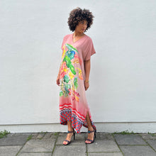 Load image into Gallery viewer, Floral V-Neck Kaftan Dress