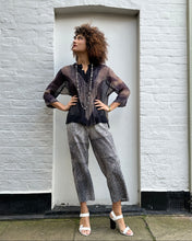 Load image into Gallery viewer, Cropped Shibori Dyed Cotton Trousers with Pockets