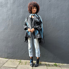Load image into Gallery viewer, Oversized Open Shibori Dyed Silk Jacket with Pockets