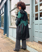 Load image into Gallery viewer, Open Shibori Wool Coat with Front Pockets