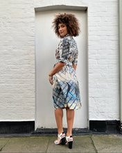 Load image into Gallery viewer, Printed A-Line Cotton S/S Shirt Dress with Pockets