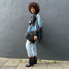 Load image into Gallery viewer, Oversized Open Shibori Dyed Silk Jacket with Pockets