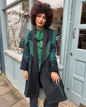 Load image into Gallery viewer, Open Shibori Wool Coat with Front Pockets