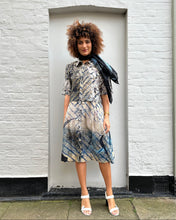 Load image into Gallery viewer, Printed A-Line Cotton S/S Shirt Dress with Pockets