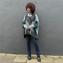 Load image into Gallery viewer, Oversized Open Shibori Dyed Silk Jacket with Pockets