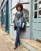 Load image into Gallery viewer, Oversized Open Shibori Dyed Silk Jacket with Pockets