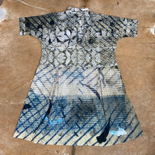 Load image into Gallery viewer, Printed A-Line Cotton S/S Shirt Dress with Pockets