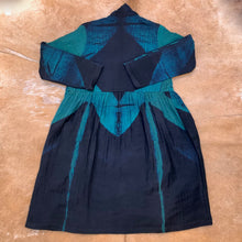 Load image into Gallery viewer, Open Shibori Wool Coat with Front Pockets