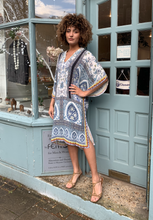 Load image into Gallery viewer, Printed V-Neck Kaftan Dress