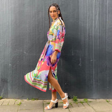 Load image into Gallery viewer, Floral Belted Shirt Style Dress