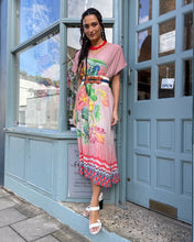 Load image into Gallery viewer, Floral V-Neck Kaftan Dress