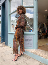 Load image into Gallery viewer, Lurex Boho Maxi-Dress with Neck-Tie