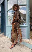 Load image into Gallery viewer, Lurex Boho Maxi-Dress with Neck-Tie