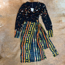 Load image into Gallery viewer, Satin/Chiffon Wrap Dress