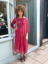 Load image into Gallery viewer, Silk Chiffon Shibori Pintuck Dress