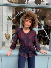 Load image into Gallery viewer, Shibori Cotton-Silk Pintuck Blouse