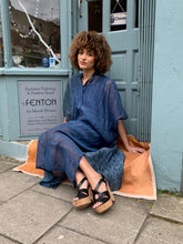 Load image into Gallery viewer, Square Cotton Silk Shibori Kaftan