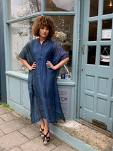 Load image into Gallery viewer, Square Cotton Silk Shibori Kaftan