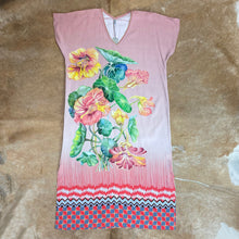 Load image into Gallery viewer, Floral V-Neck Kaftan Dress