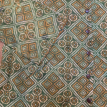 Load image into Gallery viewer, Fully Reversible Green Kantha Jacket With Floral Geo Patterns