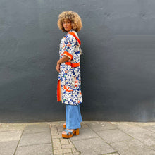 Load image into Gallery viewer, XLong Hooded Silk Kimono Coat