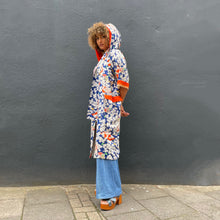 Load image into Gallery viewer, XLong Hooded Silk Kimono Coat