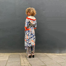 Load image into Gallery viewer, XLong Hooded Silk Kimono Coat