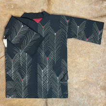 Load image into Gallery viewer, Vintage Silk Crepe Kimono with Leather Trim Details