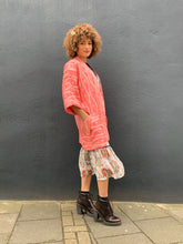 Load image into Gallery viewer, Pink Jacquard Silk Japanese Haori with Pockets