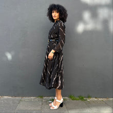 Load image into Gallery viewer, Cotton Silk Shibori Kaftan Dress
