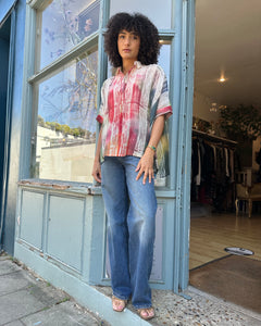 Oversized Square Shibori Dyed Shirt