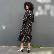Load image into Gallery viewer, Cotton Silk Shibori Kaftan Dress
