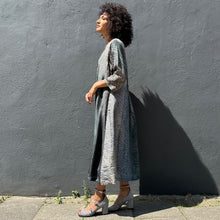 Load image into Gallery viewer, ¾ Sleeve Pintuck Shibori Silk Dress with Pockets
