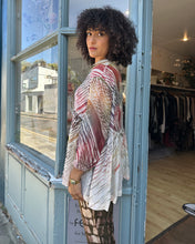 Load image into Gallery viewer, Long Tiered Shibori Dyed Blouse
