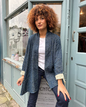 Load image into Gallery viewer, Oversized Lightly Quilted Kantha Jacket with Pockets
