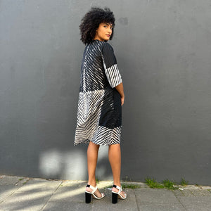 Cotton Button-Thu Dress with Pockets
