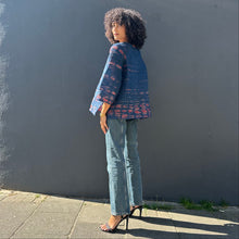 Load image into Gallery viewer, Textured Cotton Silk Pleat Top with Side Slits
