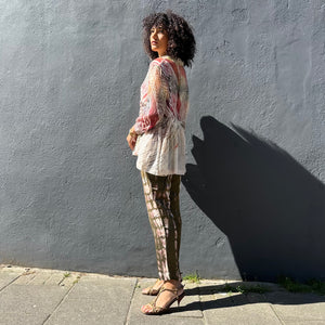 Long Tiered Shibori Dyed Blouse
